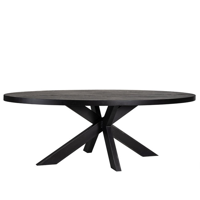 Richmond interiors EETTAFEL TOP WATSON ovaal 300 (Black)