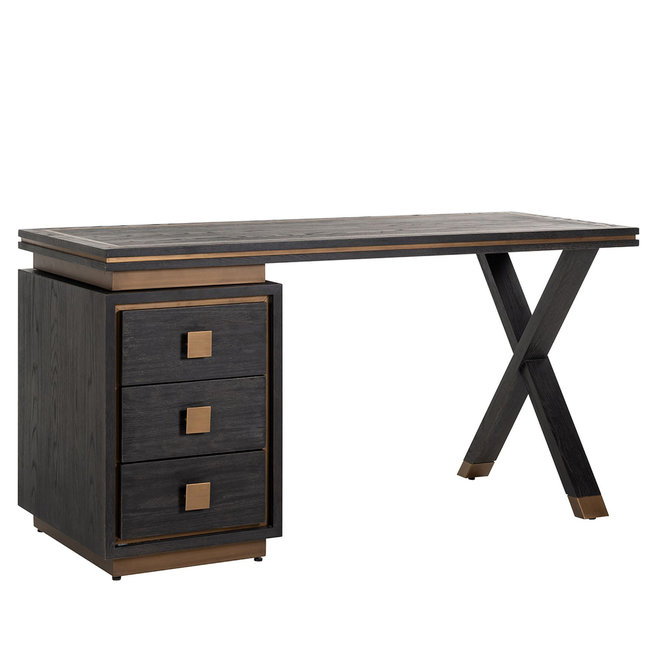 Richmond interiors BUREAU HUNTER 3-laden (Brushed Gold)