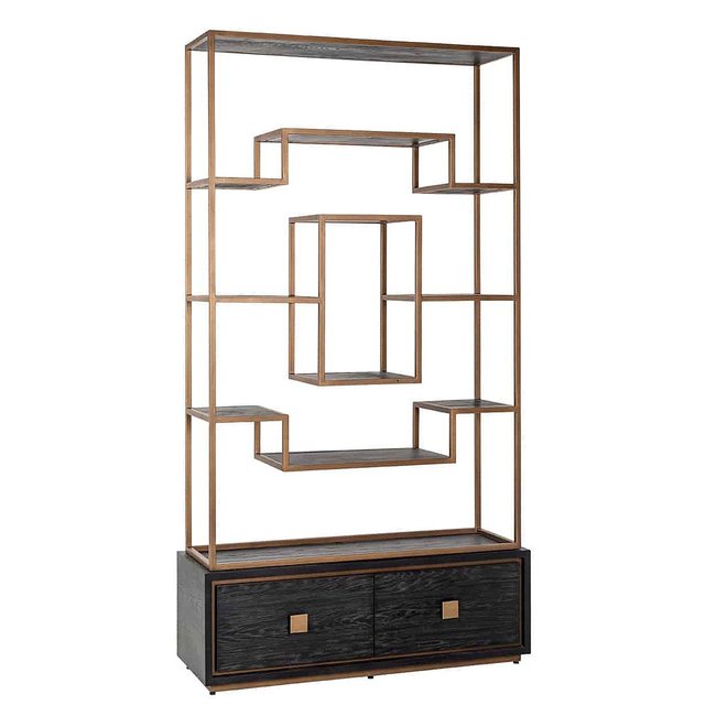 Richmond interiors WANDKAST HUNTER  2-laden (Brushed Gold)