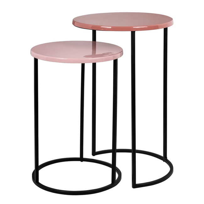 BIJZETTAFEL YOKE ROND Roze set-2