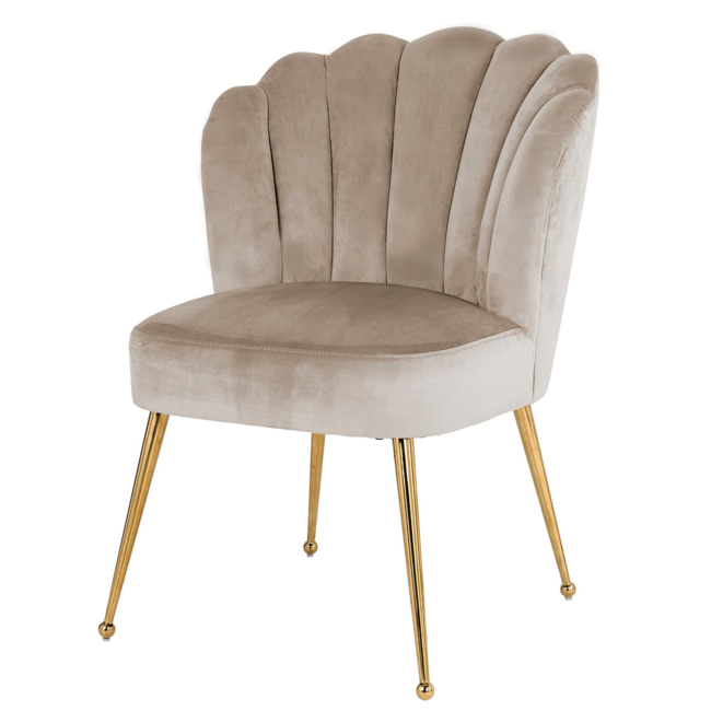 Richmond interiors STOEL PIPPA Khaki velvet / gold