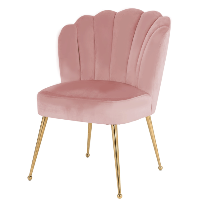 Richmond interiors STOEL PIPPA Pink velvet / gold