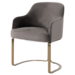 Richmond interiors STOEL HADLEY - Stone velvet, Brushed gold