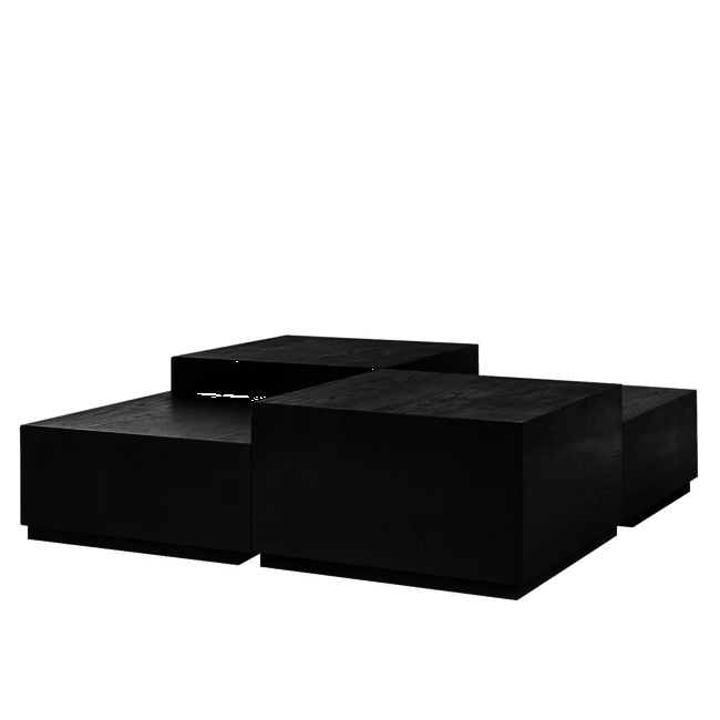 SALONTAFEL  TETRAD set of 4 (Black) 130X10CM