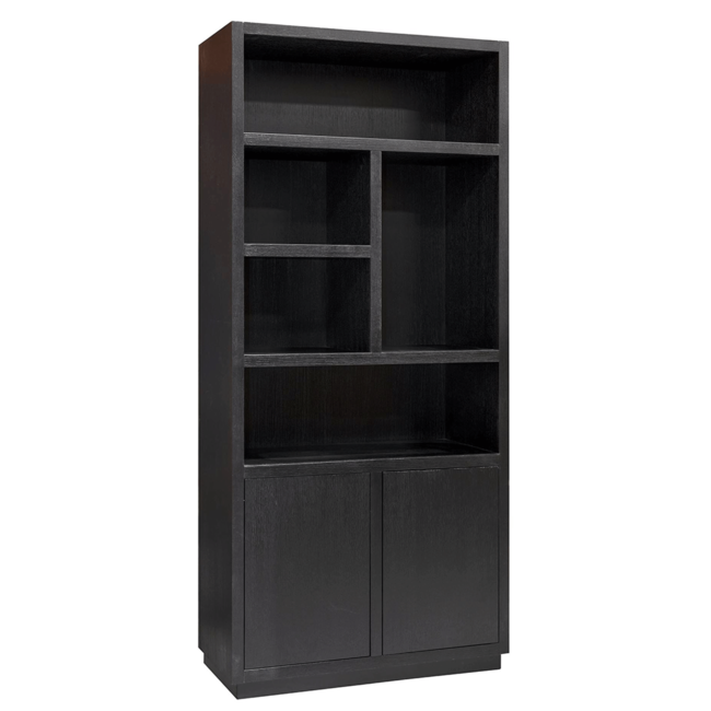 BOEKENKAST OAKURA 2-deuren (Black) 100x220cm