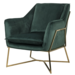 Richmond interiors FAUTEUIL AURELIA  Green velvet / gold (Quartz Green 501)