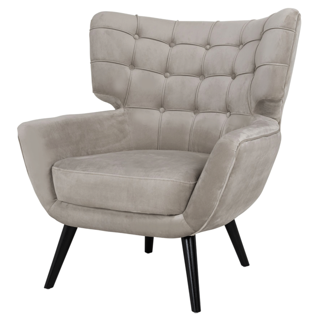 Richmond interiors FAUTEUIL Emily Khaki velvet (Quartz Khaki 903)