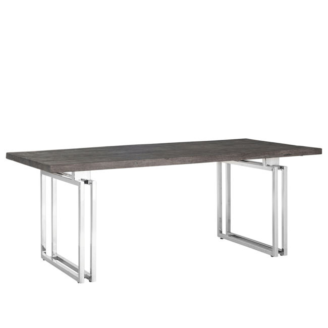 EETTAFEL TUXEDO 230x100 cm(Silver) Acacia rustiek tafelblad