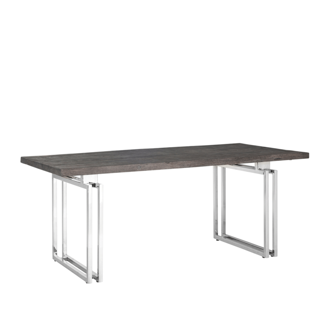 EETTAFEL TUXEDO 200x100 cm(Silver) Acacia rustiek tafelblad