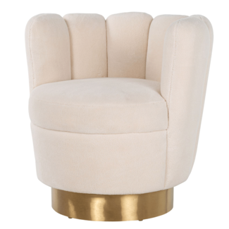 Richmond interiors FAUTEUIL MAYFAIR White teddy / Brushed gold