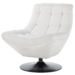 Richmond interiors DRAAIFAUTEUIL RICHELLE White Bouclé / zwarte Voet