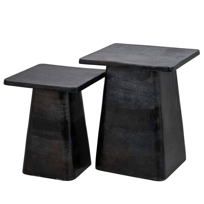 BIJZETTAFEL BARRET set van 2 (Black)