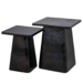 Richmond interiors BIJZETTAFEL BARRET set van 2 (Black)