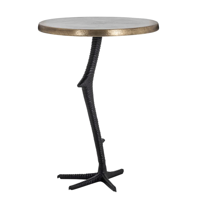 Richmond interiors BIJZETTAFEL OSTRICH Black/gold