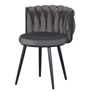 POLE TO POLE MOON Chair Dark Grey Velvet