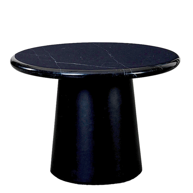 SALONTAFEL UTAH Rond Zwart Marmer bald 60CM