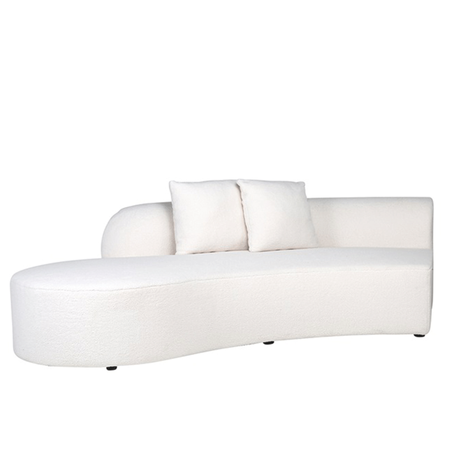 BANK GRAYSON OTTOMAN Links open end white furry  (Himalaya 900 white furry)