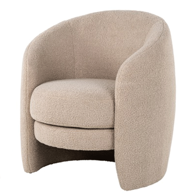 FAUTEUIL FENNA sand furry (Himalaya 902 sand furry) Richmond Interiors