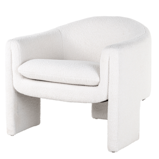 Richmond interiors FAUTEUIL  CHARMAINE white furry