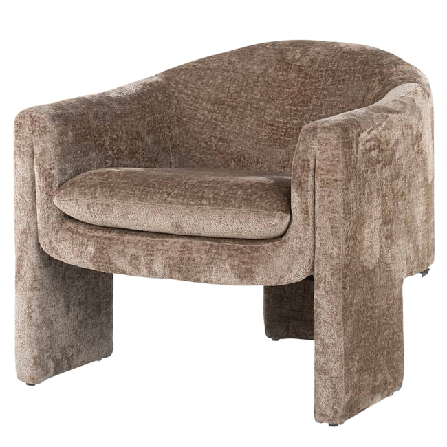 FAUTEUIL  CHARMAINE Taupe chenille (Bergen 104 taupe chenille)