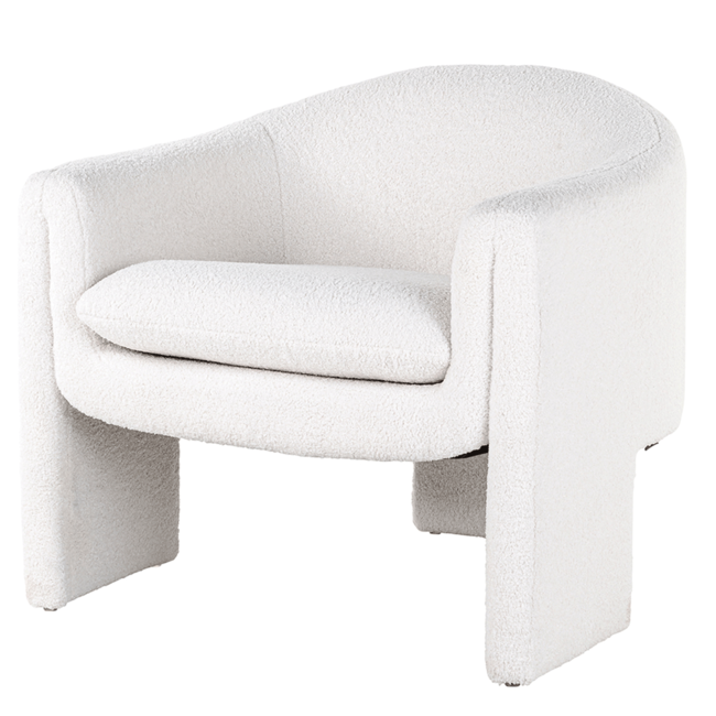 FAUTEUIL CHARMAINE white furry (Himalaya 900 white furry)