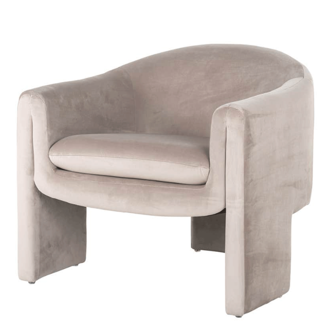 Fauteuil Charmaine khaki velvet (Quartz Khaki 903)