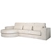 Richmond interiors BANK FELIX lounge links rond + 2,5 zitter white chenille