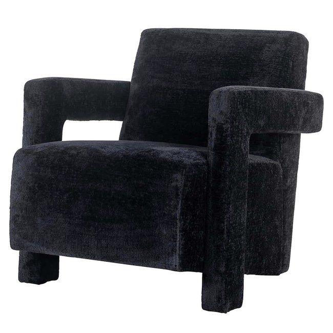 FAUTEUIL DEVANTO zwart chenille (Bergen 809 black chenille)