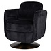 Richmond interiors DRAAIFAUTEUIL TURNER black chenille (Bergen 809 black chenille)