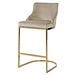 Richmond interiors BARSTOEL BOLTON khaki velvet / gold 75CM