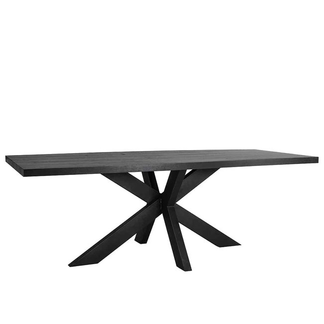 Richmond interiors EETTAFEL OAKURA Spider Black 200x95