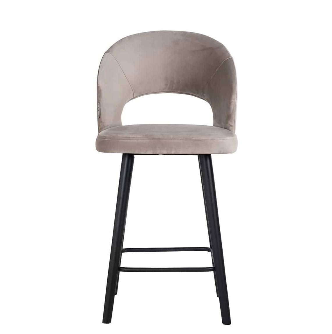 Duhome Barkrukken IJzeren barstoelen, zithoogte 76 cm tegenkruk, stapelbare metalen bistrokruk met voetensteun in industrieel design (grijs