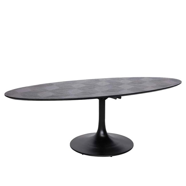 EETTAFEL BLAX ovaal 230CM zwart eiken