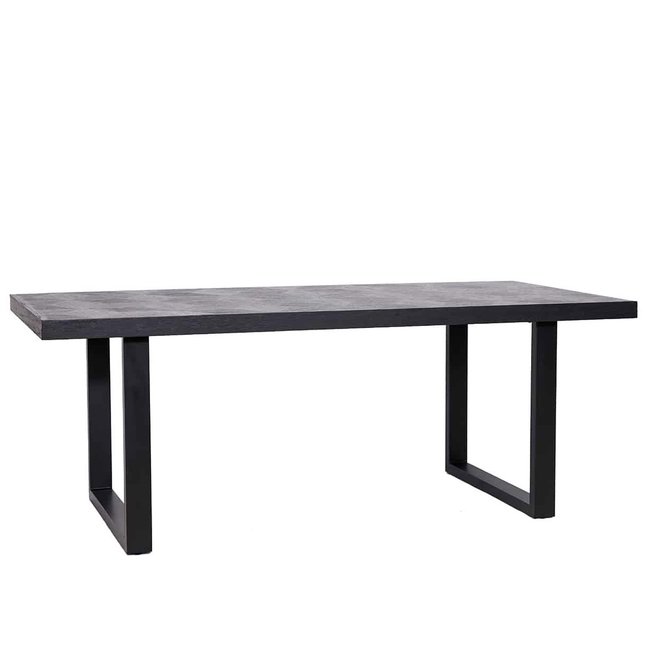 EETTAFEL BLAX zwart eiken  200x100cm