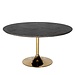 Richmond interiors EETTAFEL BLACKBONE Gold 140Ø (Black rustic)