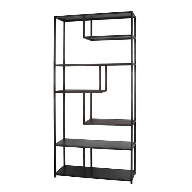 KAST ARIZONA SHELF Vakkenkast zwart metaal 100x213cm