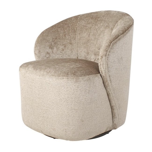 DRAAIFAUTEUIL SOFIA taupe chenille (Bergen 104 taupe chenille)