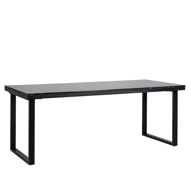 EETTAFEL BEAUMONT 230x90cm  zwart marmer tafelblad - Copy