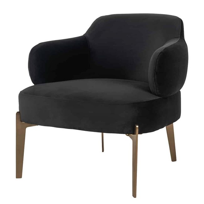 Richmond interiors FAUTEUIL VENUS antraciet velvet fire retardant