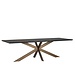 Richmond interiors EETTAFEL BLACKBONE Brass 260 (Black rustic)