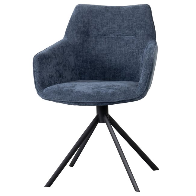 JOHNSON Eetkamer draaistoel Johnson – blauw