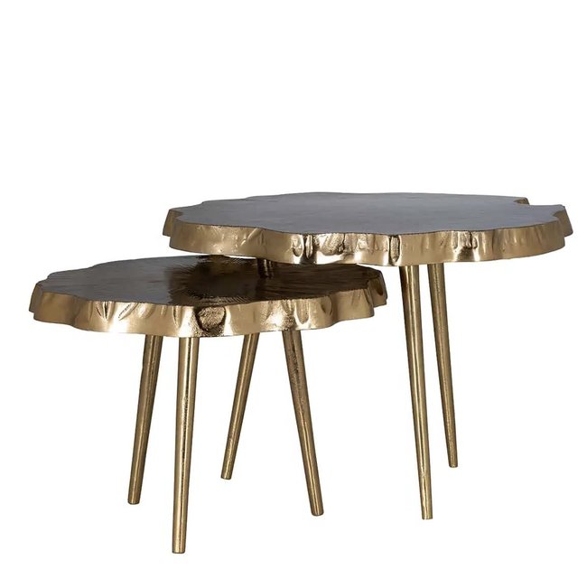 Richmond interiors SALONTAFEL PHOEBY set van 2 (Brushed Gold)