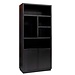 Richmond interiors BOEKENKAST OAKURA 2-deuren (Black) 100x220cm