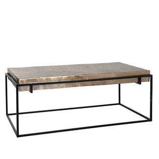 Richmond interiors SALONTAFEL CALLOWAY champagne gold 123x68cm