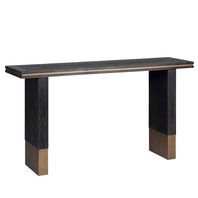 SIDE TABLE HUNTER Zwart Goud rustiek 150x80cm