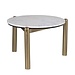 Richmond interiors SALONTAFEL JAEL Rond 60cm Goud Wit Marmer