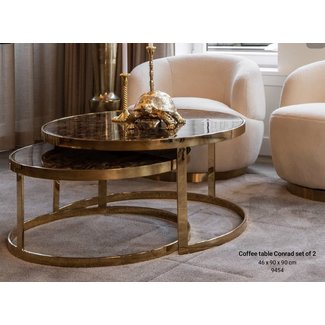 Richmond interiors SALONTAFEL CONRAD set van 2 (Gold)