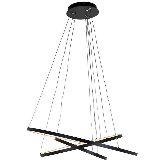 HANGLAMP AMICA Cirkels zwart + LED