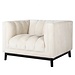 Richmond interiors FAUTEUIL BEAUDY white chenille fire retardant