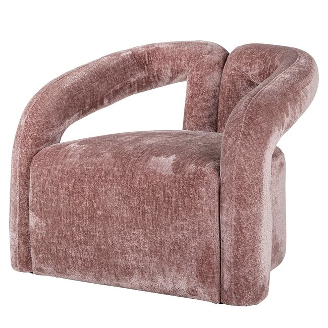 FAUTEUIL DANA ROSE chenille (Bergen 705 rose chenille)